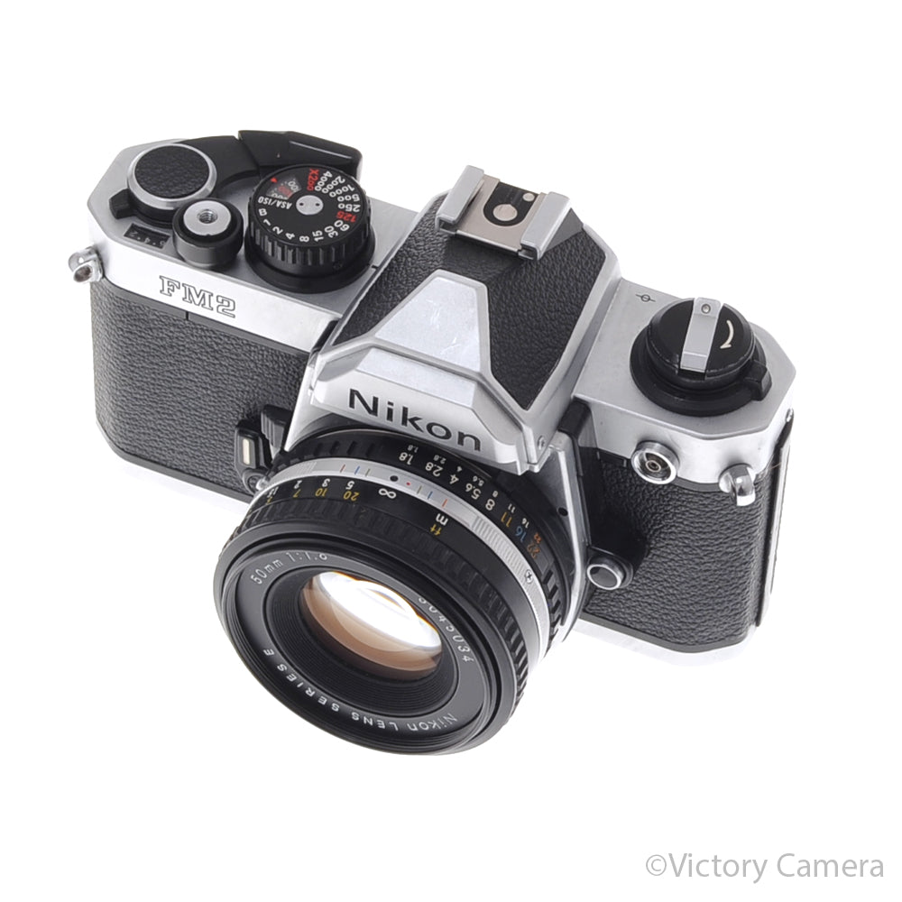 Nikon FM2 35mm Chrome Film SLR w Nikon 50mm f1.8 AI-S Lens [EXC+] - Victory Camera