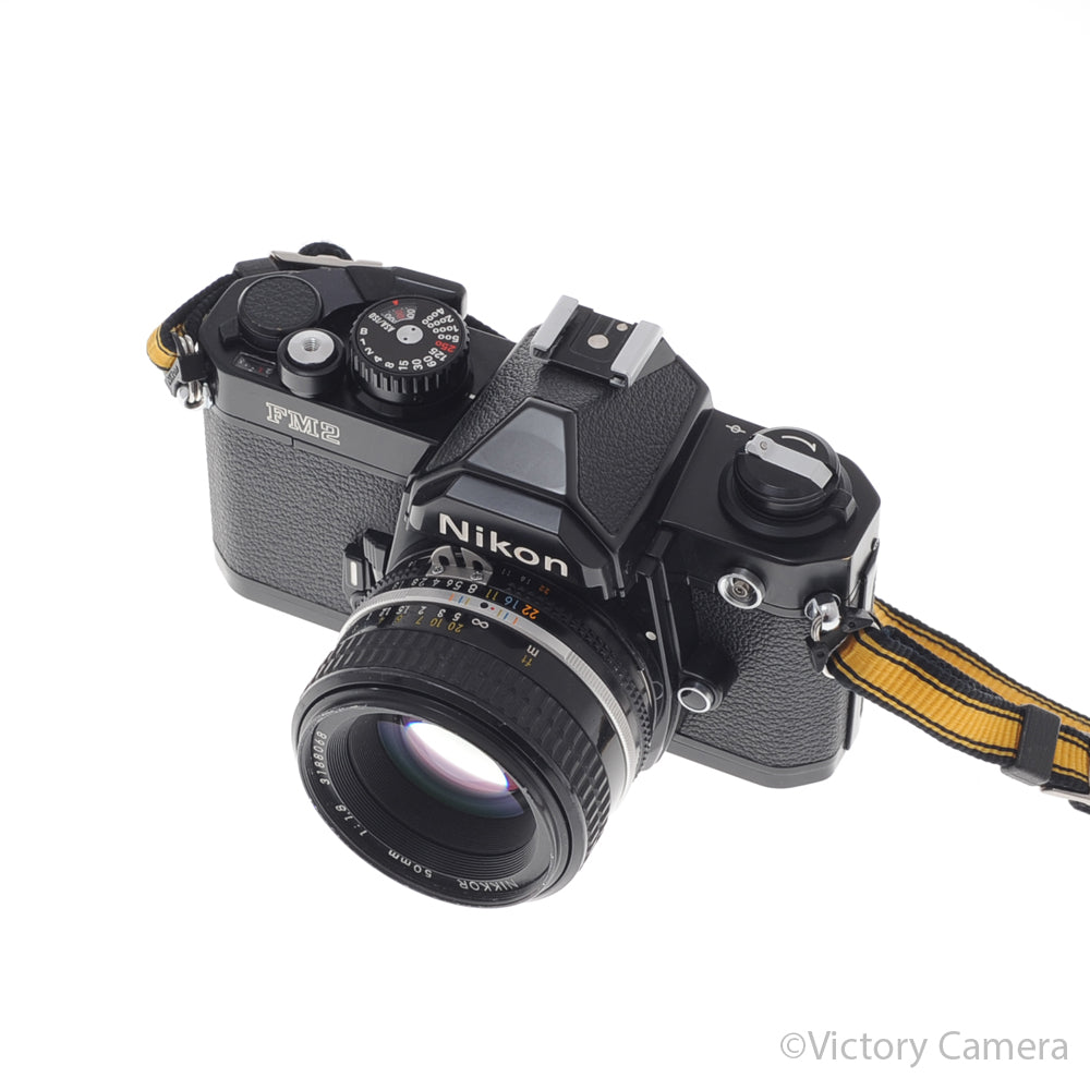 Nikon FM2-N FM2N Black Camera Body w/ 50mm f1.8 AI Lens [EXC] - Victory Camera