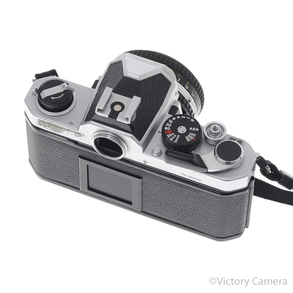 Nikon FM Chrome 35mm Film Camera w/ 50mm f1.8 AI-s Lens [EXC-] - Victory Camera