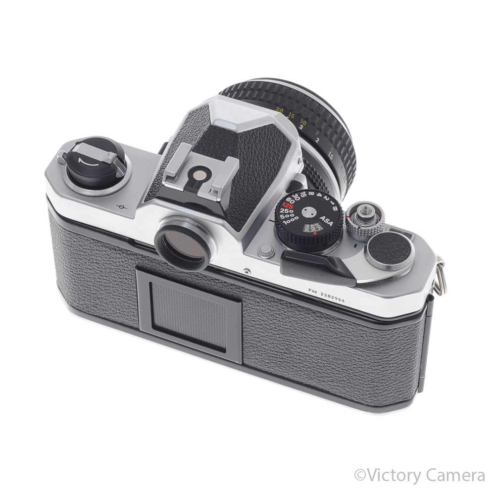 Nikon FM Chrome 35mm Film Camera w/ 50mm f2 AI Lens [EXC+] image 3