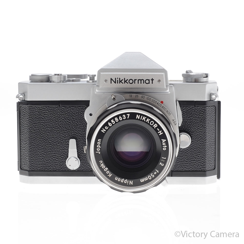 Nikon Nikkormat FT Chrome 35mm Camera w/ 50mm f2 Lens + C [EXC+] image 1
