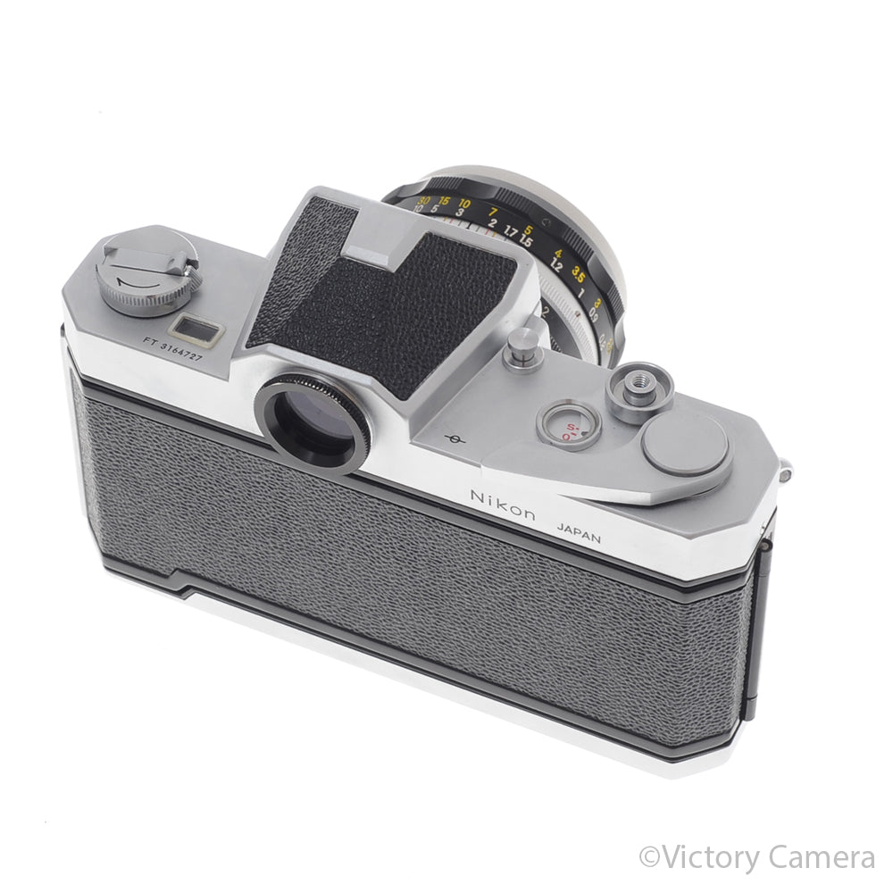 Nikon Nikkormat FT Chrome 35mm Camera w/ 50mm f2 Lens + C [EXC+] image 3