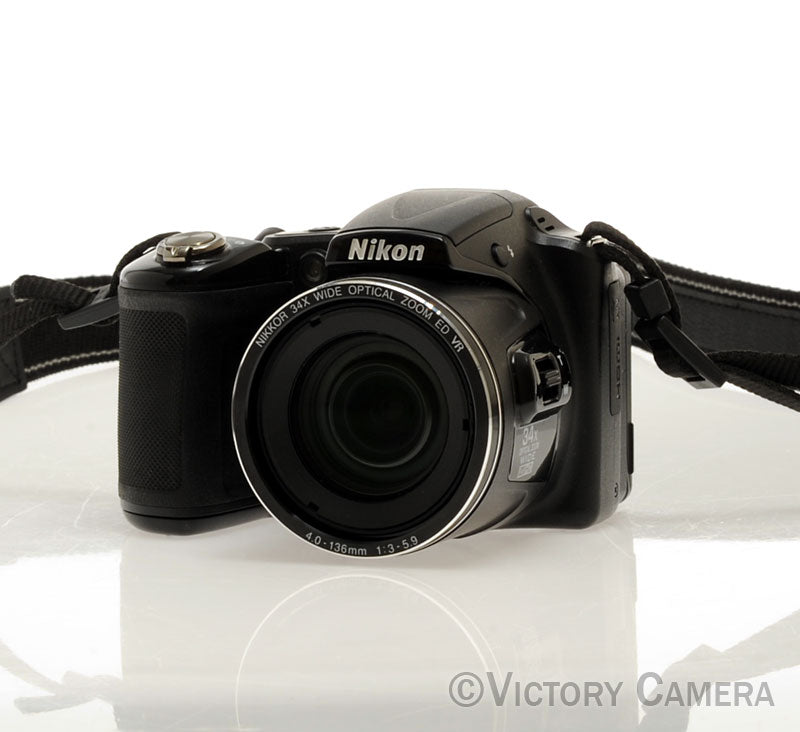 Nikon CoolPix L830 Black 16mp Digtial Point &amp; Shoot Camera [EXC+] - Victory Camera