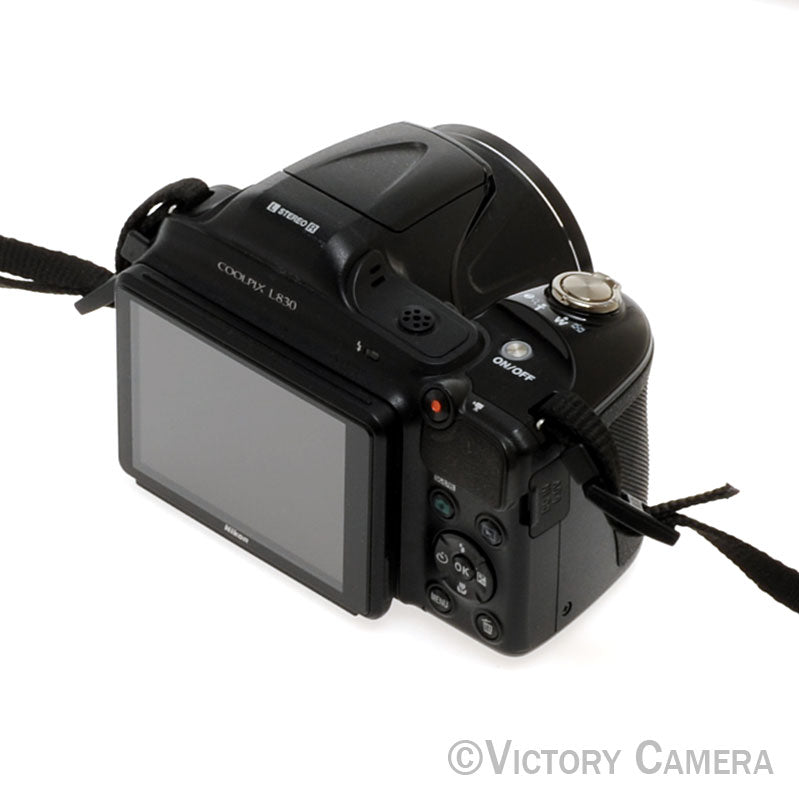 Nikon CoolPix L830 Black 16mp Digtial Point &amp; Shoot Camera [EXC+] - Victory Camera