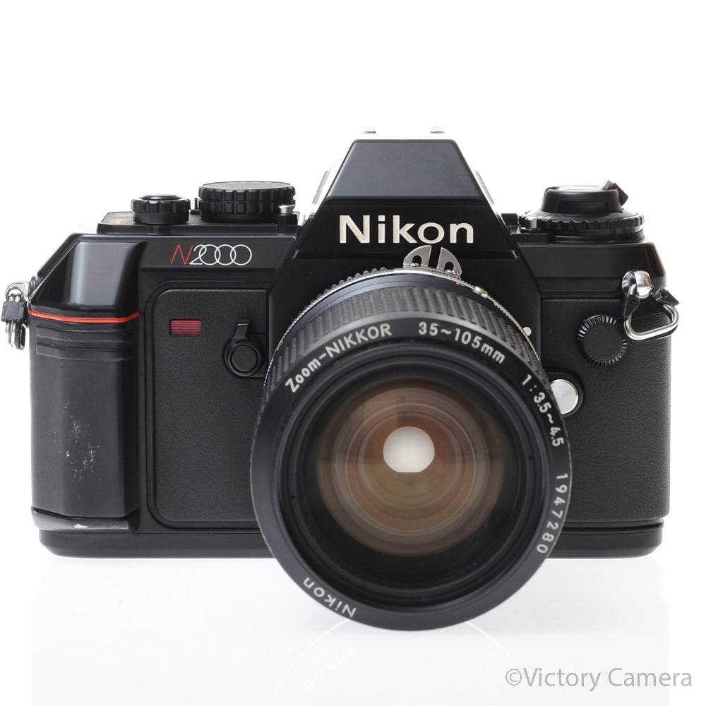 Nikon N2000 35mm Film Camera w/ 35-105mm f3.5-4.5 Zoom Lens [EXC] image 1