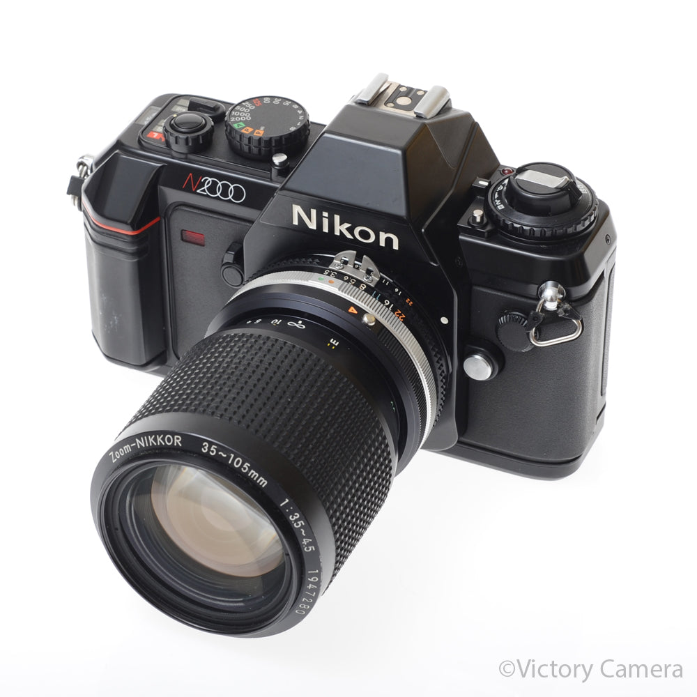 Nikon N2000 35mm Film Camera w/ 35-105mm f3.5-4.5 Zoom Lens [EXC] image 2