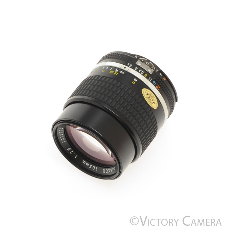 Nikon Nikkor 105mm f2.5 AI-S AIS Prime Portrait Lens [MINT-] - Victory Camera