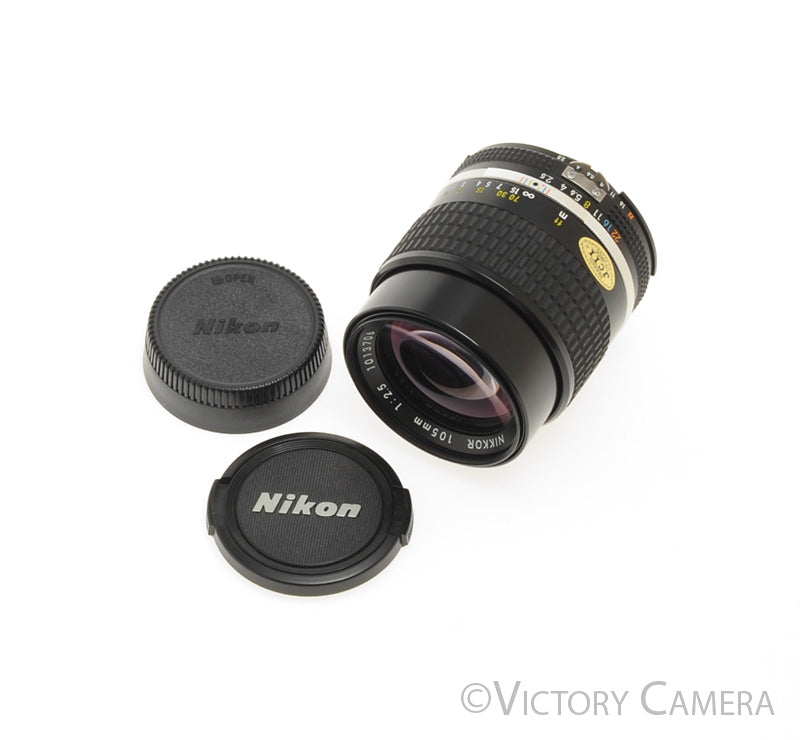 Nikon Nikkor 105mm f2.5 AI-S AIS Prime Portrait Lens [MINT-] - Victory Camera