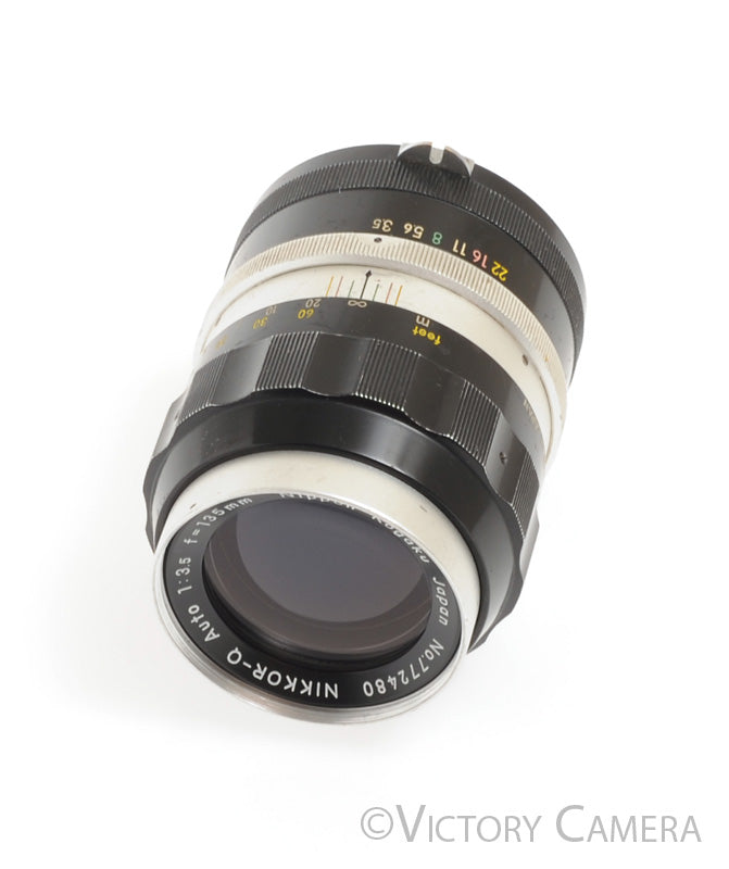 Nikor Nikkor-Q Auto 13.5cm 135mm f3.5 Non-AI Telephoto Lens [EXC] - Victory Camera