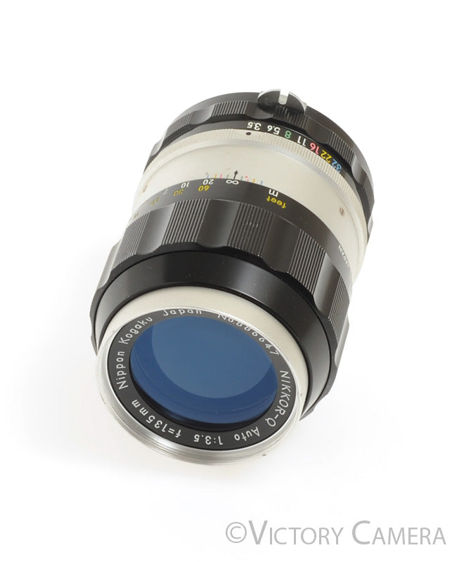 Nikor Nikkor-Q Auto 13.5cm 135mm f3.5 Non-AI Telephoto Lens w/ Case  [EXC+] - Victory Camera