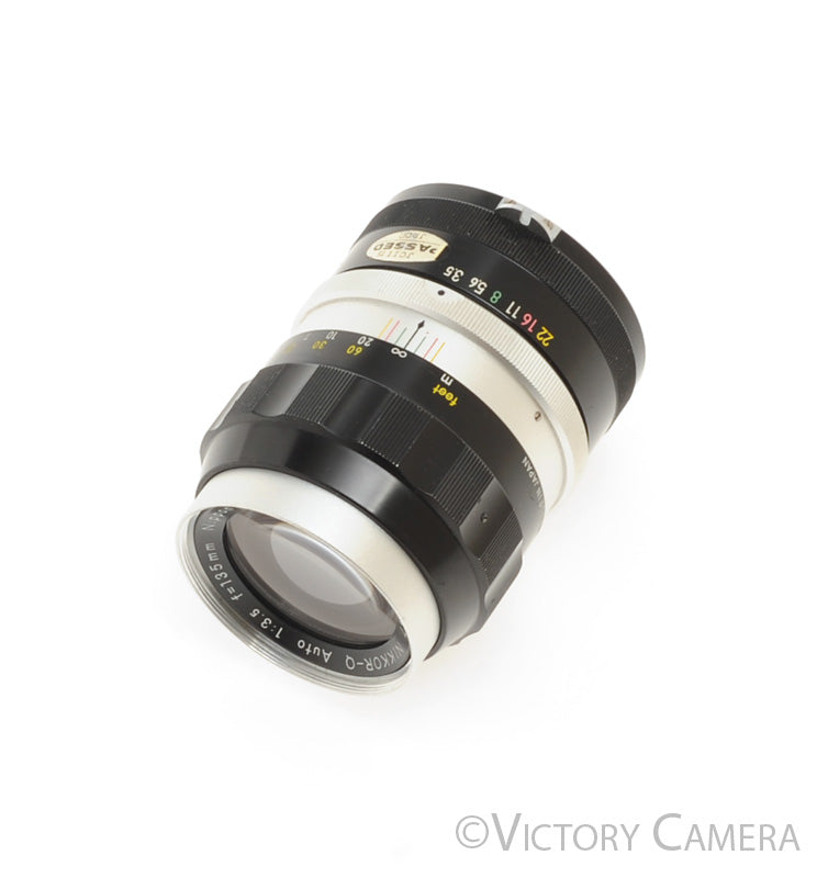 Nikor Nikkor-Q Auto 13.5cm 135mm f3.5 Non-AI Telephoto Lens [GOOD] - Victory Camera