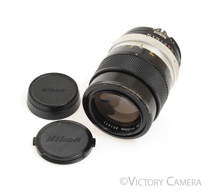 Nikon Nikkor-Q Auto 135mm f2.8 Photomic Factory AI&#39;d Lens [EXC-] - Victory Camera