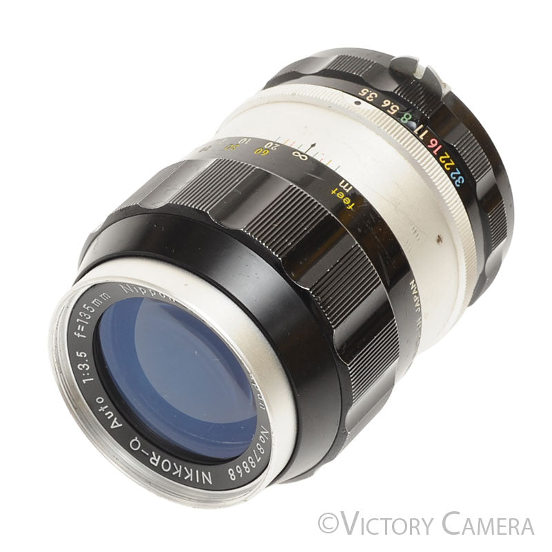 Nikor Nikkor-Q Auto 13.5cm 135mm f3.5 Non-AI Telephoto Lens -Haze- [GOOD] - Victory Camera