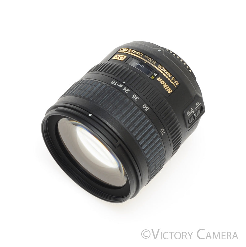 Nikon Nikkor AF-S 18-70mm f3.5-4.5 G DX G ED Zoom Lens w/ Shade [MINT-] - Victory Camera