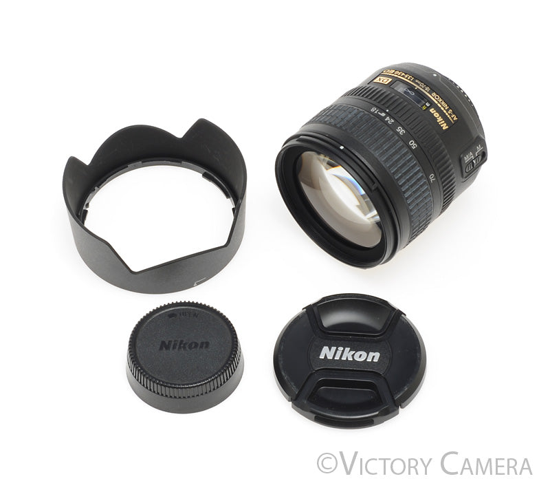 Nikon Nikkor AF-S 18-70mm f3.5-4.5 G DX G ED Zoom Lens w/ Shade [MINT-] - Victory Camera