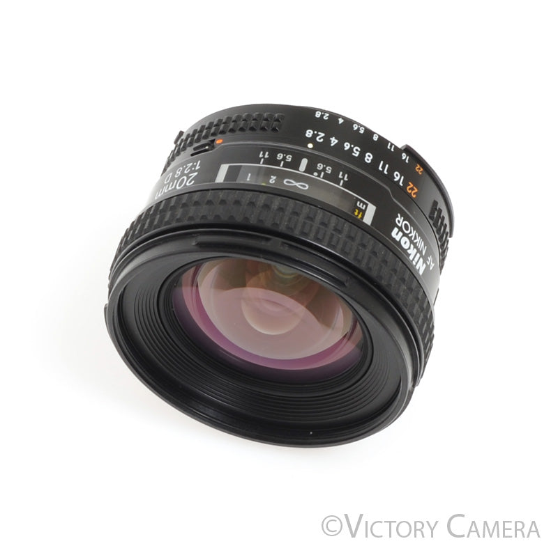 Nikon Nikkor 20mm f2.8 D Auto Focus Wide Angle Prime Lens w/ Shade [EXC-] - Victory Camera