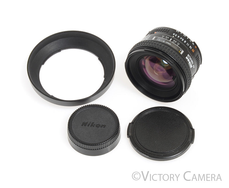 Nikon Nikkor 20mm f2.8 D Auto Focus Wide Angle Prime Lens w/ Shade - Victory Camera