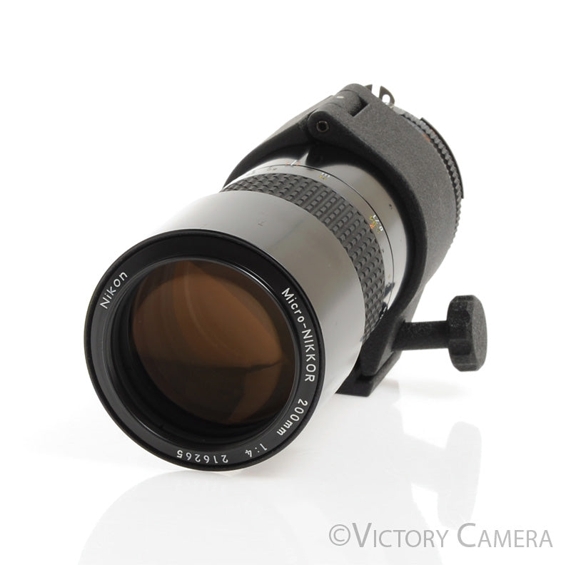 Nikon Micro-Nikkor 200mm f4 AI-s Lens -Clean w/ Collar- [EXC] - Victory Camera