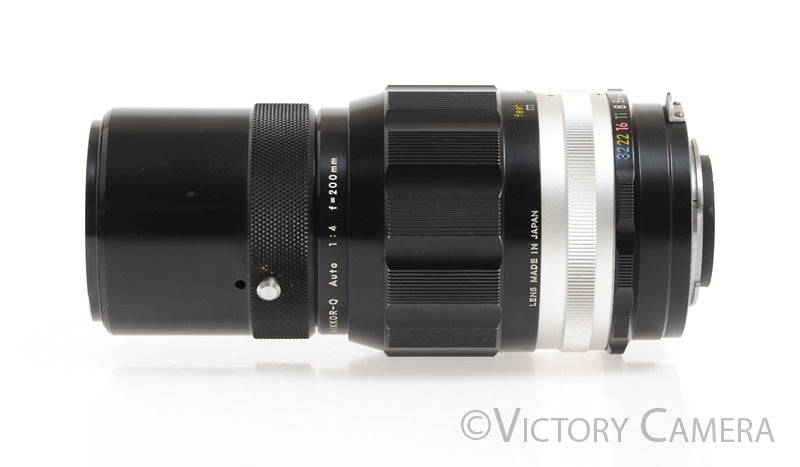Nikon Nikkor-Q 200mm f4 Photomic Non-AI Telephoto Prime Lens -Clean-