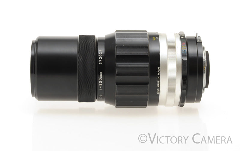 Nikon Nikkor-QC 20cm 200mm f4 Photomic Non-AI Telephoto Prime Lens [EXC+] - Victory Camera