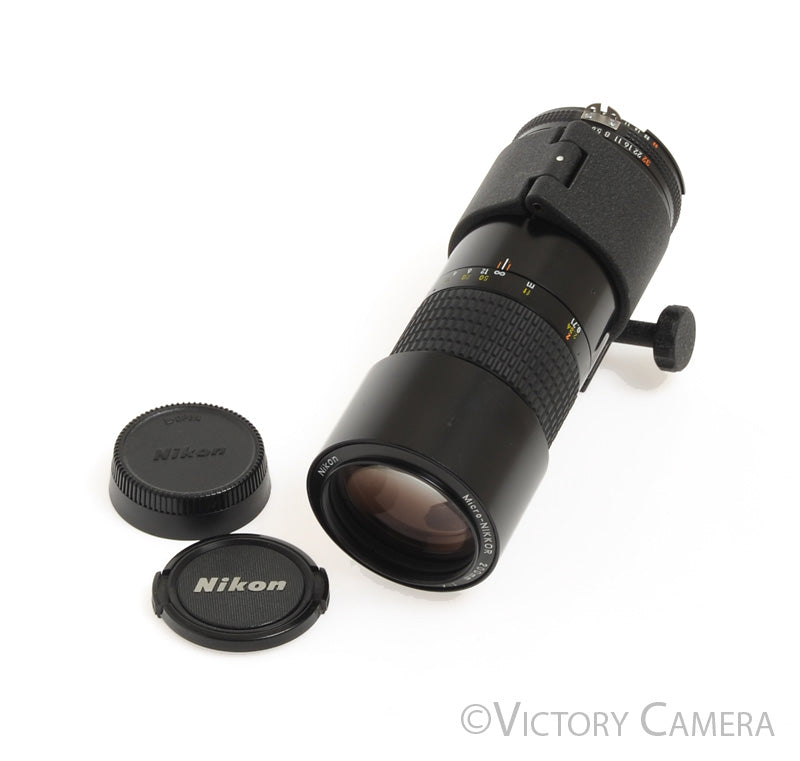 Nikon Micro-Nikkor 200mm f4 AI-s Lens -Clean w/ Collar- [EXC] - Victory Camera
