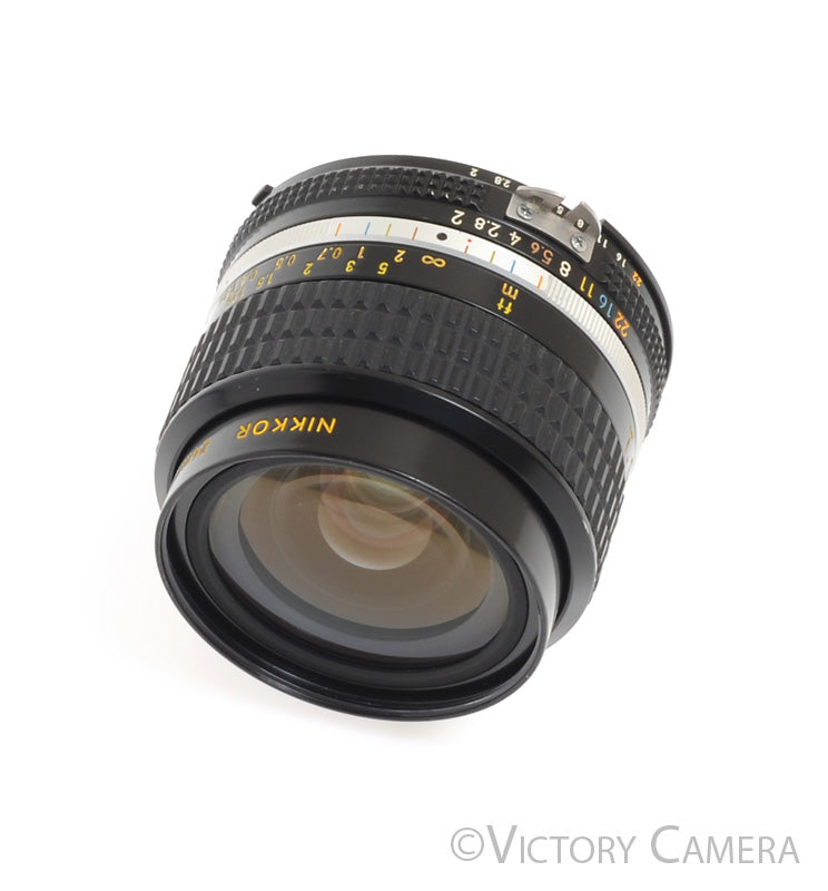 Nikon Nikkor 24mm f2 AI-S Fast Wide Angle Lens -Yellow Text, T.S.A, Low Serial- [EXC] - Victory Camera