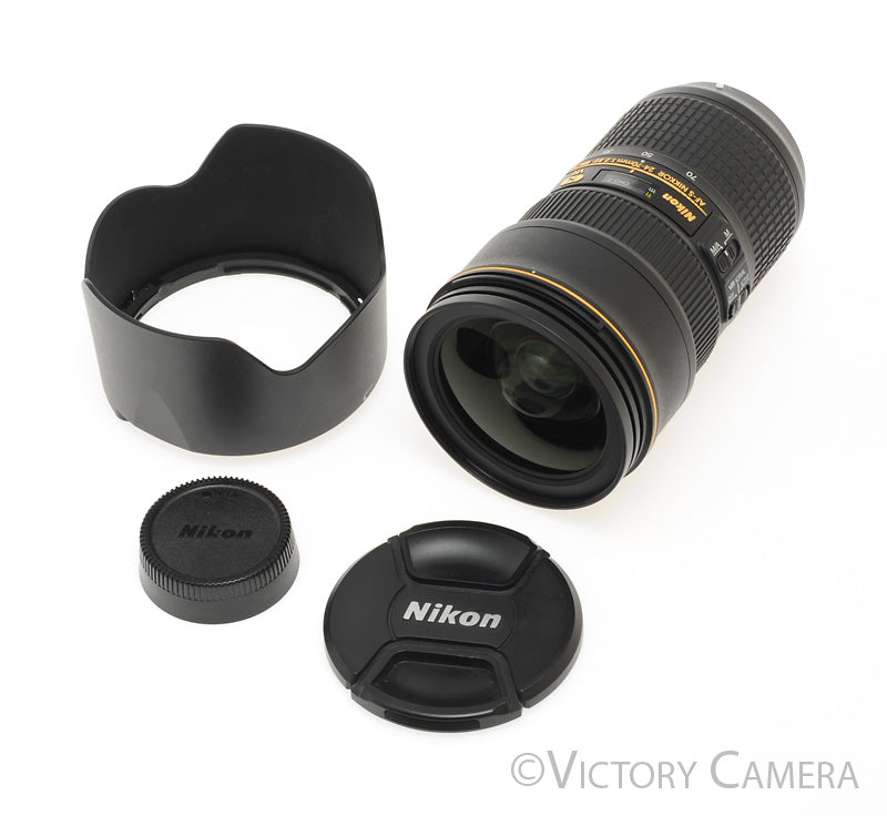 Nikon Nikkor AF-S 24-70mm f2.8E G ED N Zoom Lens w/ Shade  [MINT] - Victory Camera
