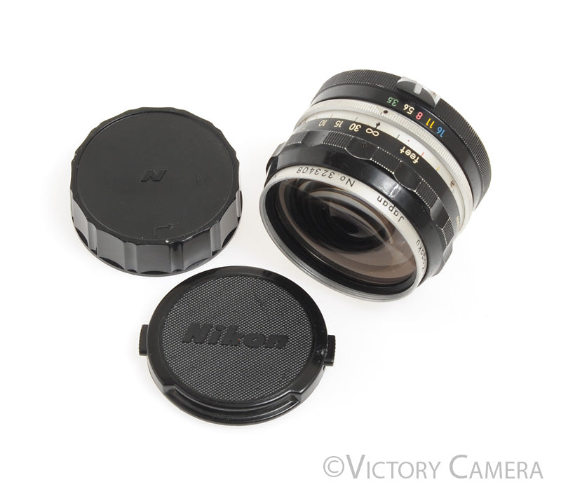 Nikon Nikkor-H 2.8cm 28mm f3.5 non-AI Manual Focus Lens -Light Marks- [Good] - Victory Camera