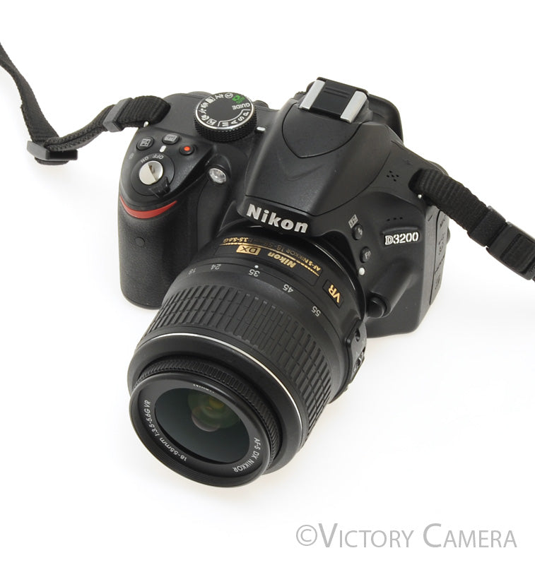 Nikon D3200 Digital SLR Camera Body w/ 18-55mm AF-S Lens ~2700 Shots [EXC+] - Victory Camera