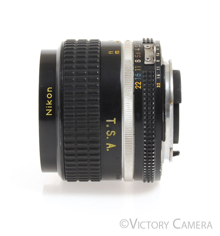 Nikon Nikkor 35mm f2.0 AI-S Fast Wide Angle Lens -Yellow Text, T.S.A- [EXC] - Victory Camera