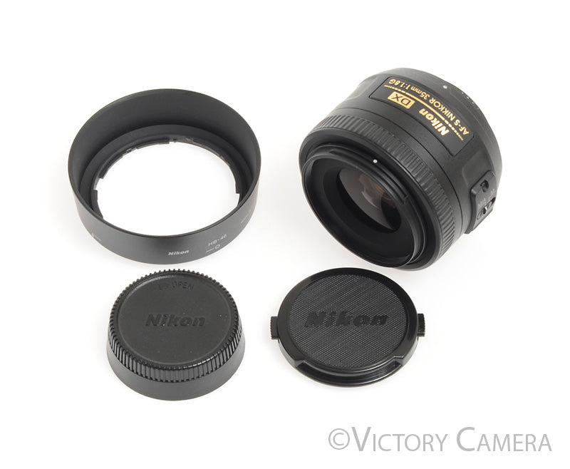 Nikon Nikkor AF-S 35mm f1.8 G DX Wide Angle Prime Lens -Clean w/ Shade- - Victory Camera