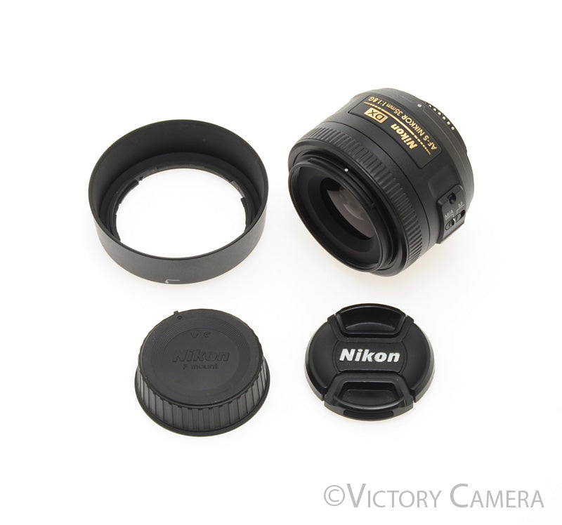 Nikon Nikkor AF-S 35mm f1.8 G DX Wide Angle Prime Lens w/ Shade [EXC+] - Victory Camera