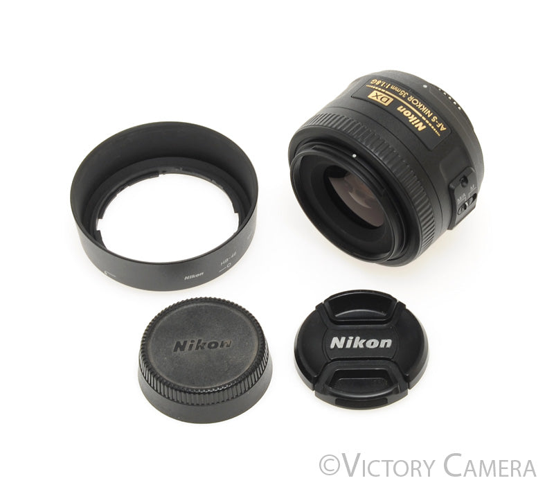 Nikon Nikkor AF-S 35mm f1.8 G DX Wide Angle Prime Lens w/ Shade [EXC+] - Victory Camera