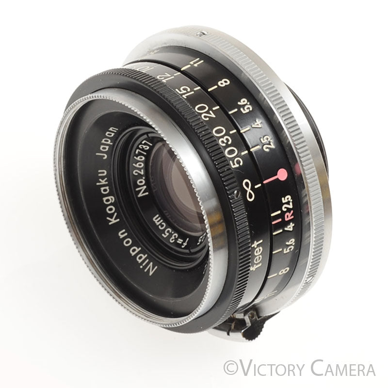 Nikon W-Nikkor 3.5cm 35mm f2.5 Lens for Nikon Rangefinder Cameras [EXC+] - Victory Camera