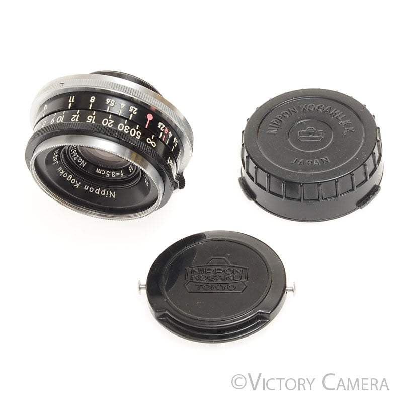 Nikon W-Nikkor 3.5cm 35mm f2.5 Lens for Nikon Rangefinder Cameras [EXC+] - Victory Camera