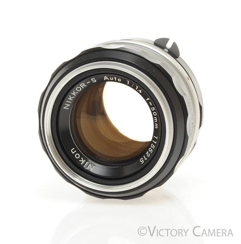 Nikon Nikkor-S 50mm f1.4 Non-Ai Manual Focus Lens w/ Shade + Case [EXC+] - Victory Camera