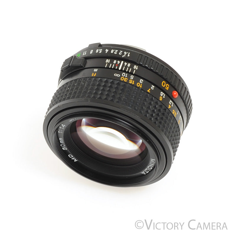 Minolta MD 50mm f1.4 Manual Focus Prime Lens - Victory Camera