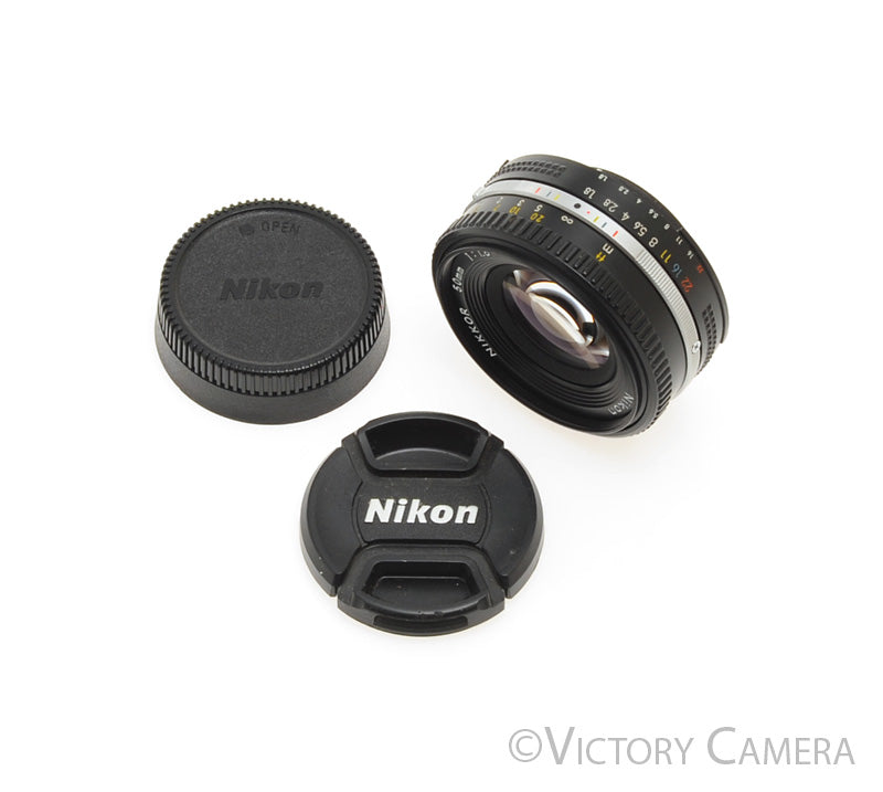 Nikon Nikkor 50mm F1.8 AI-S Lens - Pancake Version- [EXC] - Victory Camera