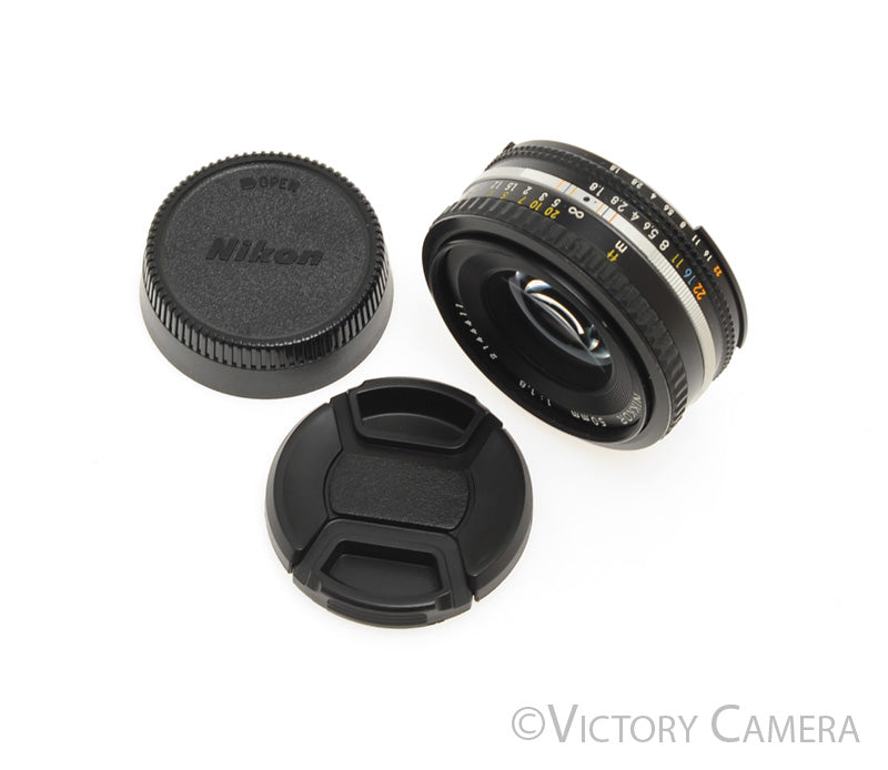 Nikon Nikkor 50mm F1.8 AI-S Lens -Japan Only Pancake Version-  [EXC] - Victory Camera
