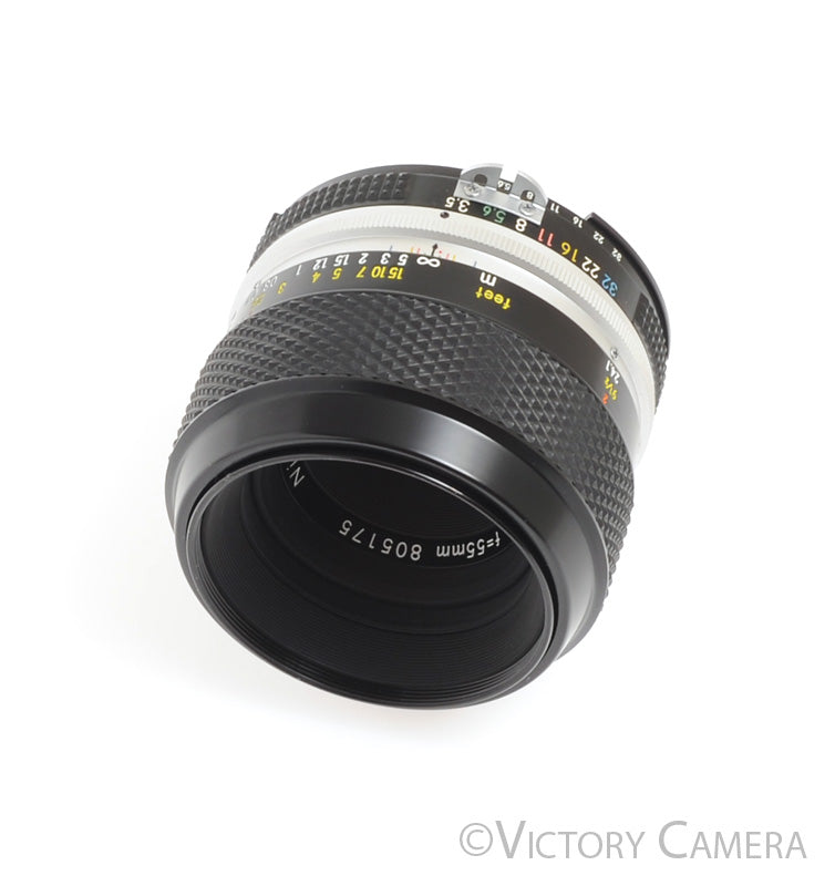 Nikon Micro-Nikkor P.C 55mm f3.5 Factory AI'd Macro Prime Lens -Clean- - Victory Camera