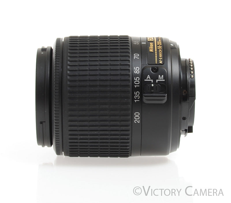 Nikon AF-S Nikkor 55-200mm f4-5.6 G ED DX VR Telephoto Zoom Lens -Clean w/ Shade - Victory Camera