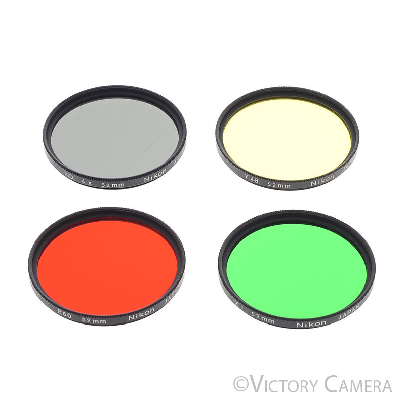 Nikon 52mm 4x Color Filter Set for B&W (Green, Yellow, Red, ND 4x) [EXC+] - Victory Camera