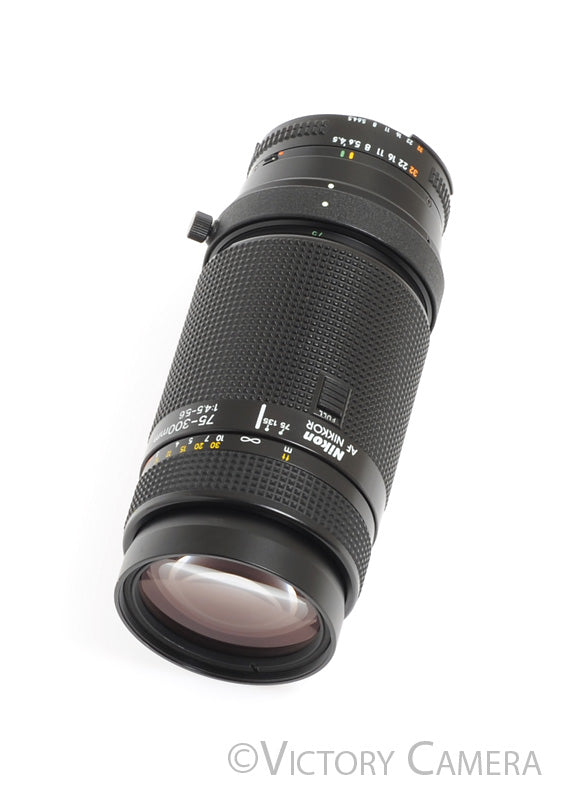 Nikon AF Nikkor 75-300mm f4.5-5.6 Telephoto Zoom Lens -Clean- - Victory Camera