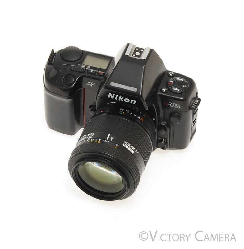 Nikon N8008s AF SLR 35mm Film Camera w/ Nikkor 35-105mm Zoom Lens [EXC]