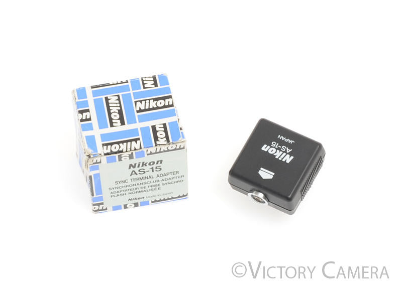 Nikon AS-15 Hot Show PC Cord Adapter -Clean in Box- - Victory Camera