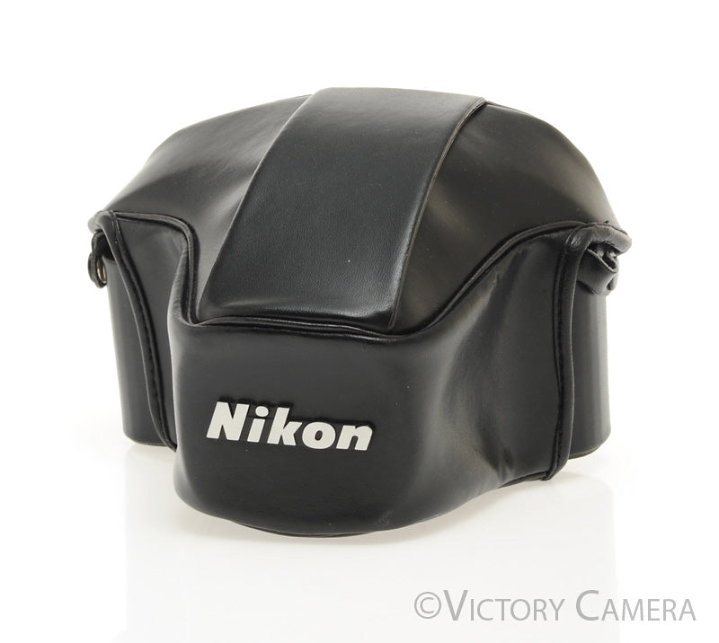 Genuine Nikon Black Leather Ever Ready Case CF-27 for FE, FM, FE2, FM2 [EXC] - Victory Camera
