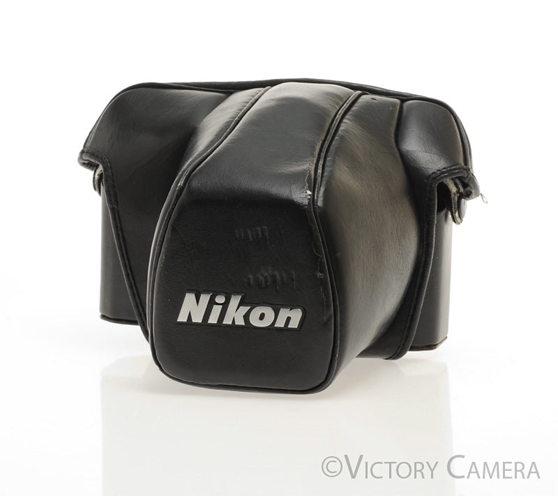 Genuine Nikon Black Leather Ever Ready Case CF-7 for FE, FM, FE2, FM2 [EXC-] - Victory Camera