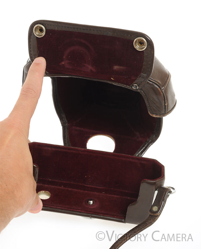 Nion F Brown Leather Ever Ready Case &quot;T&quot; for F Camera [GOOD] - Victory Camera