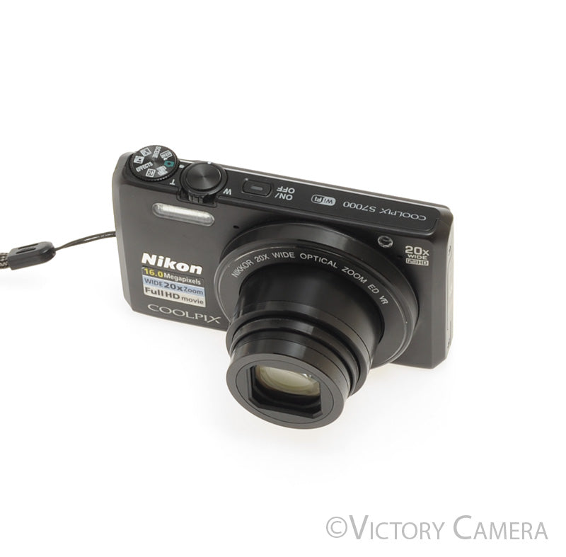 Nikon CoolPix S7000 Black 12MP Digital Point and Shoot Camera [EXC]