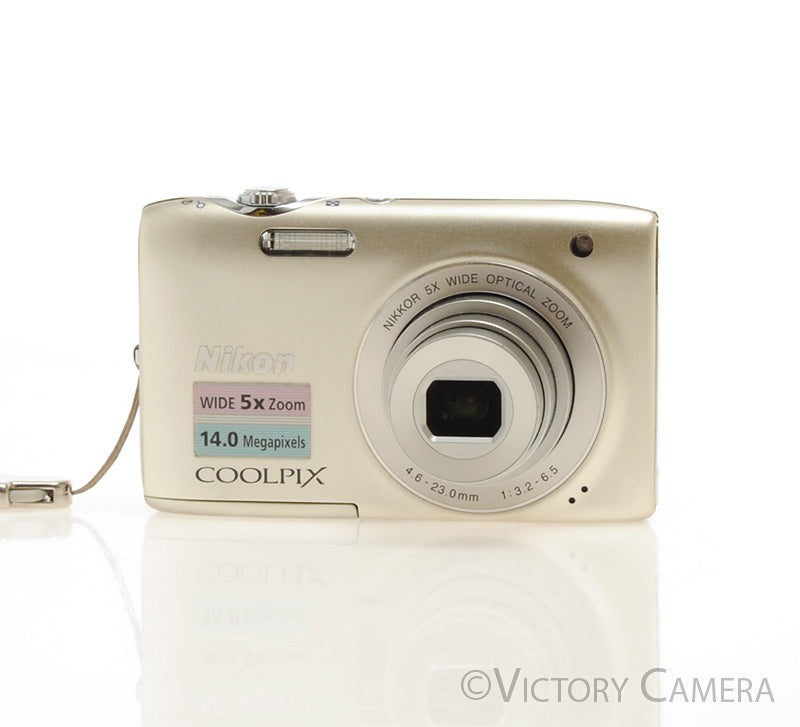 Nikon CoolPix S3100 Silver 14MP Digital Point and Shoot Camera + Case [EXC] - Victory Camera
